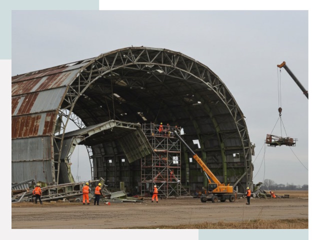 Демонтаж ангаров в Белой Калитве
